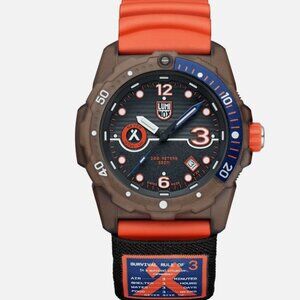 Luminox Bear Grylls Survival Eco (42mm Orange Rubber Strap) XB.3729.ECO -- NEW